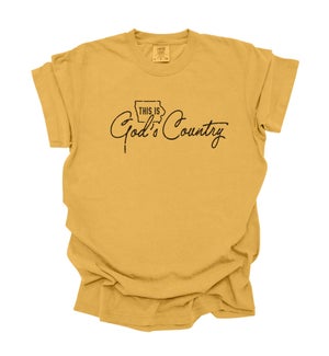 Personalized God's Country State Outline Tee